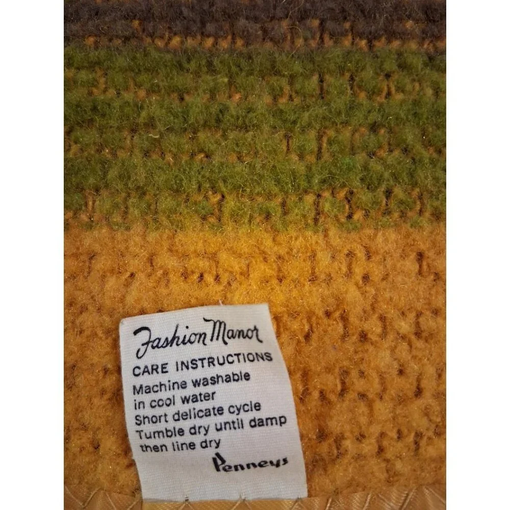 Vintage Fashion Manor Plaid Wool Blanket 60